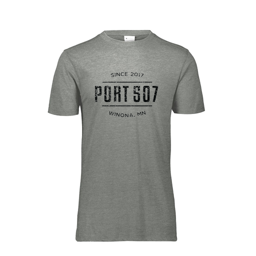 [FTSCUBGY-AS-LOGO1] Decker Men's Tri-Blend T-Shirt - Short Sleeve (Adult S, Gray, Logo 1)