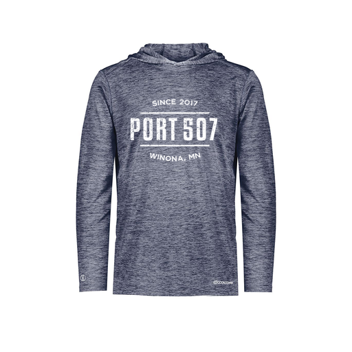 [FOLHCGNV-AS-LOGO2] Decker Men's Charge Hoodie (Adult S, Navy, Logo 2)