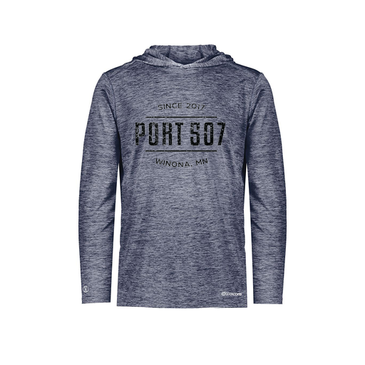 [FOLHCGNV-YS-LOGO1] Decker Youth Charge Hoodie (Youth S, Navy, Logo 1)